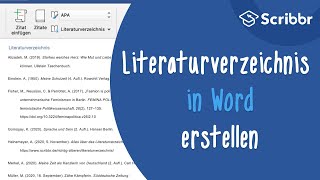 Literaturverzeichnis in Word erstellen  Scribbr 🎓 [upl. by Bunting]