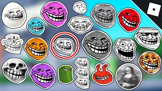 How to get the 21  40 TROLLFACE BADGES in FIND THE TROLLFACES PART 2  Roblox [upl. by Ecneralc]