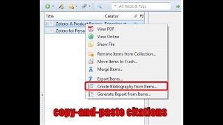 How create a bibliography using Zotero and copy it to Word [upl. by Nixon]