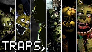 Evolution of Springtrap in FNAF 20152018 [upl. by Ralina]