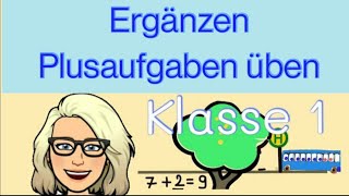 Plusaufgaben mit Ergänzen  Klasse 1  Grundschule  Mathematik  Lernen mit Leo  Zahlenraum bis 10 [upl. by Pinzler]