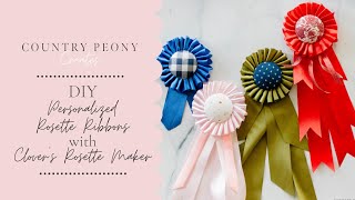 DIY Rosette Ribbon with Clovers Rosette Maker  Country Peony Blog [upl. by Arratahs]