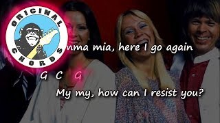 Abba  Mamma Mia  Chords amp Lyrics [upl. by Limhaj]