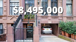 Inside a 8495 Million Upper West Side NYC Townhouse  Double Wide Backyard  Private Parking [upl. by Alracal449]