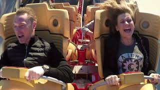 Ronan Keating sings Life Is A Rollercoaster on a rollercoaster  Magic Breakfast [upl. by Cusick]