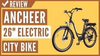 ANCHEER 26quot Electric City Bike Review [upl. by Atoel]