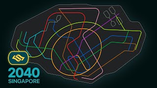 Singapore MRT Map Expansion [upl. by Suinotna]