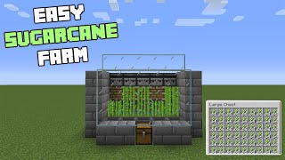 Minecraft Easiest Automatic Sugarcane Farm 120 WORKING [upl. by Panter]