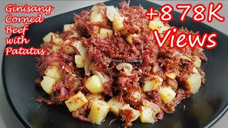 HOW TO COOK EASY AND YUMMY CORNED BEEF HASH  GINISANG CORNED BEEF NA MAY PATATAS [upl. by Icram]