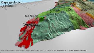 La Palma mapa geológico erupciones históricas [upl. by Jeanette]