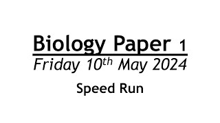 Edexcel GCSE Combined Science Biology Paper 1  Speed Run [upl. by Boorman]