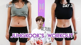 I tried BTS Jungkook’s ACTUAL workout amp BTS diet for 3 DAYS [upl. by Eirrem]