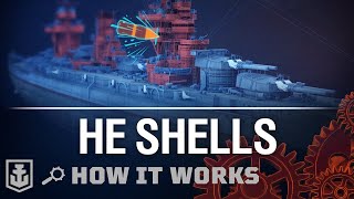 How it Works HE Shells  World of Warships [upl. by Thar]