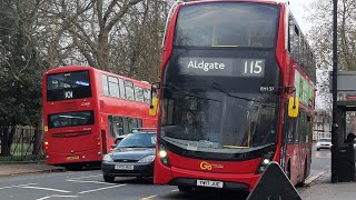 Full Route Visual London Bus Route 115 Aldgate  East Ham Central Park YW17JUE EH137 E40H MMC [upl. by Roid]