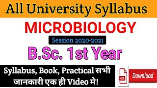 BSc 1st year Microbiology Syllabus MGKVP Microbiology Bsc 1st year syllabus  MGKVP SYLLABUS 2020 [upl. by Col]