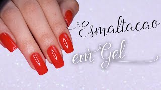 Como Fazer Esmaltação Em Gel Em Unhas Naturais Passo a Passo [upl. by Eppillihp]