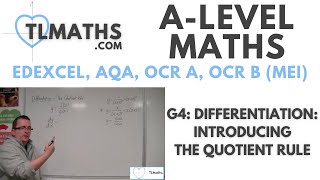 ALevel Maths G416 Differentiation Introducing the Quotient Rule [upl. by Esyak]