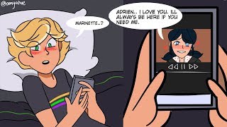 ADRIEN WATCHES MARINETTE Miraculous Ladybug Comic Dub Animations [upl. by Bailey]