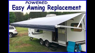 Easy RV Power Awning Fabric Replacement Dometic [upl. by Brawley]