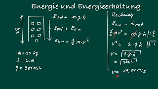 Physik  Energie  Energieerhaltung  Geschwindigkeit [upl. by Senecal]