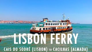 Lisbon Ferry Crossing the Tagus River 4K [upl. by Ainevul751]