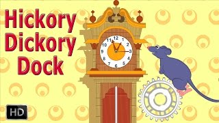 Hickory Dickory Dock  HD Nursery Rhymes Songs with Lyrics  Cartoon Animation Songs [upl. by Alon799]