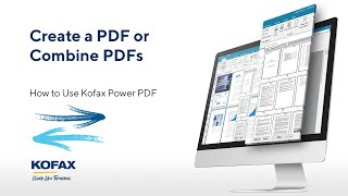 How to Create a PDF or Combine Multiple PDF Files in Kofax Power PDF [upl. by Akived]