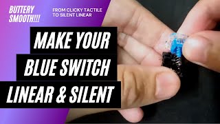 Mechanical Keyboard  Convert Clicky Tactile Switch To Silent Linear Switch Jailhouse [upl. by Chapin]