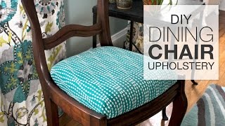 How to Reupholster Dining Chairs  DIY Tutorial [upl. by Dibri198]