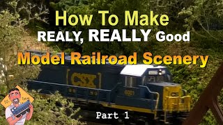 HOW TO MAKE REALLY GOOD MODEL RAILROAD SCENERY part 1 [upl. by Geaghan]