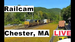 Chester Railway Station CSX amp Amtrak  LIVE [upl. by Yrred]