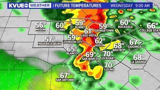 Austin weather Radar shows thunderstorms in Central Texas  KVUE [upl. by Ainel]