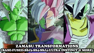 Zamasu Transformations FUSEDSSJ3SSJ4SSJ5ULTRA INSTINCTOOZARUMANGA amp MORE Dragon Ball XV2 [upl. by Nnuahs]