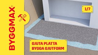 Gjuta platta del 1 bygga gjutform [upl. by Einafats]