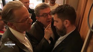 Mélenchon et la quotpolice politiquequot  les images de la rixe [upl. by Eirrok7]