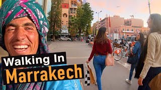 Walking Tour of Modern Marrakech — Morocco Africa Video Walk【4K】🇲🇦 [upl. by Odlo62]