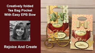 Easy Tea Bag Pocket Holder Paper Craft Tutorial [upl. by Sheelagh]