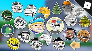 How to get the 61  81 TROLLFACE BADGES in FIND THE TROLLFACES PART 4  Roblox [upl. by Winona]