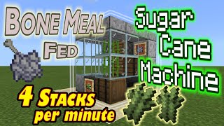 sugercane farm 120 bedrock minecraft  fast and easy redstone build [upl. by Sieracki]