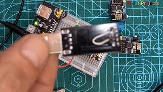 How to configure Arduino IDE and program ESP01 with USB To ESP8266 01 Serial Adapter [upl. by Susy]