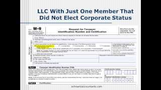 W9 Basics How to Complete a W9 Form for an LLC [upl. by Hearsh]