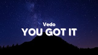 Vedo  You Got It Clean  Lyrics [upl. by Arekahs528]