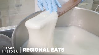 How Italian Burrata Cheese Is Made  Regional Eats [upl. by Ecniv]