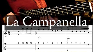 LA CAMPANELLA  Paganini  Full Tutorial with TAB  Easy Arrangement  Fingerstyle Guitar [upl. by Jariah]