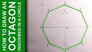 How to Draw an Octagon inscribed in a Circle [upl. by Balas]