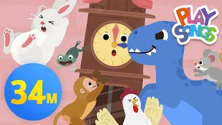 Hickory Dickory Dock ⏰  More Nursery Rhymes amp Kids Songs  Finger Family  Playsongs [upl. by Hebner381]