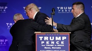 Donald Trump rushed off stage during rally in Nevada [upl. by Noffihc126]