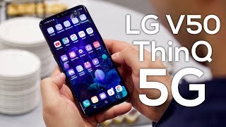 LG V50 ThinQ 5G handson LGs first 5G smartphone [upl. by Macomber395]