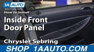 How to Remove Front Door Panel 0106 Chrysler Sebring [upl. by Armallas]