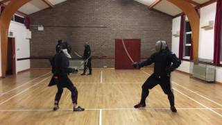 Broadsword vs Sabre Sparring Esther vs Nick [upl. by Zabrine524]